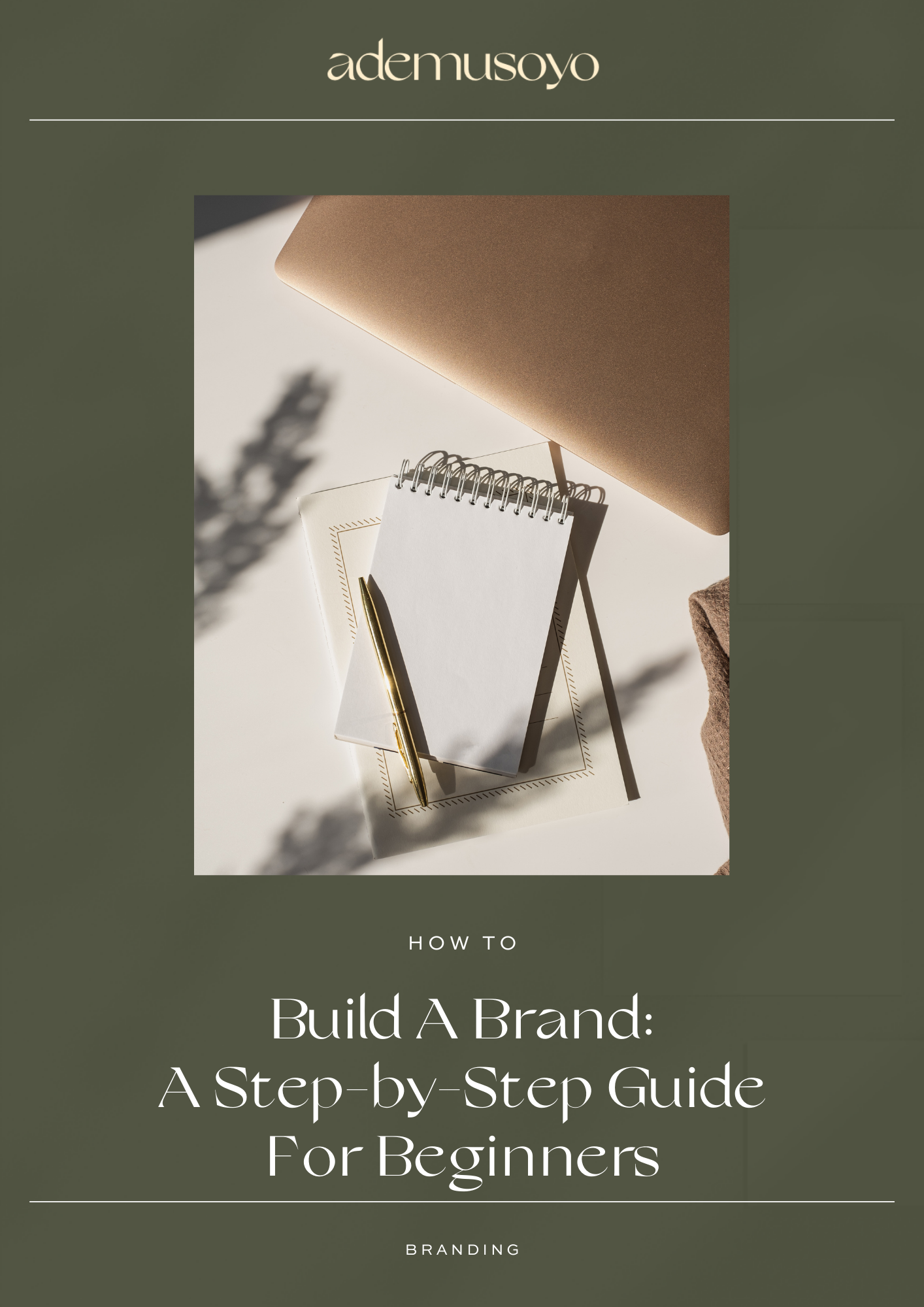 a blog cover image for a blog post how to build a brand a step by step guide for beginners