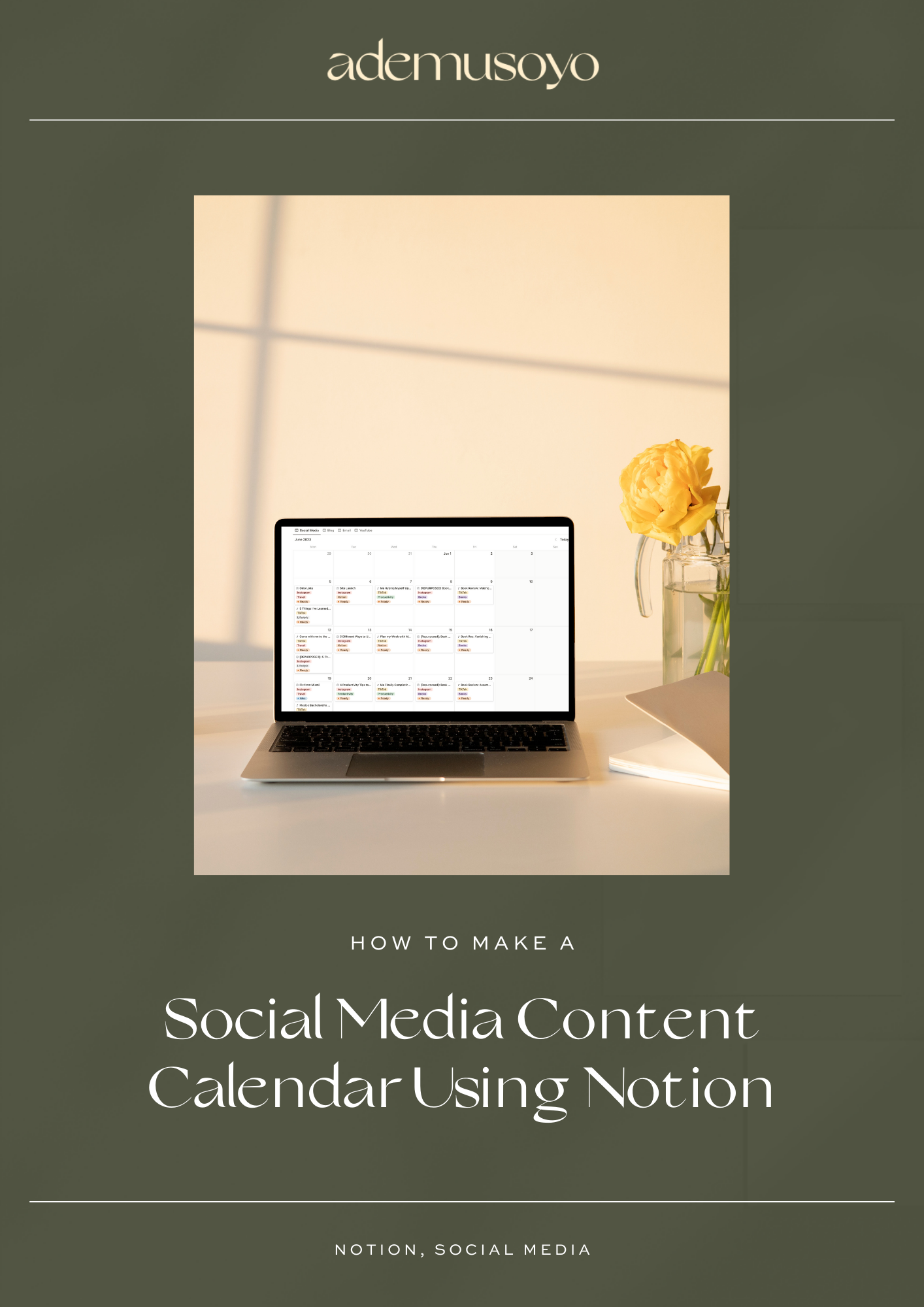 How To Make A Social Media Content Calendar Using Notion