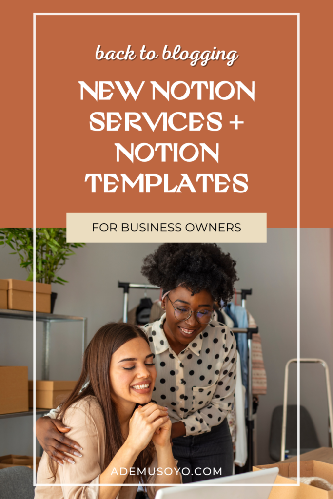 Back to Blogging, New Notion Services, and Notion Templates, notion template ideas, notion dashboard, notion planner