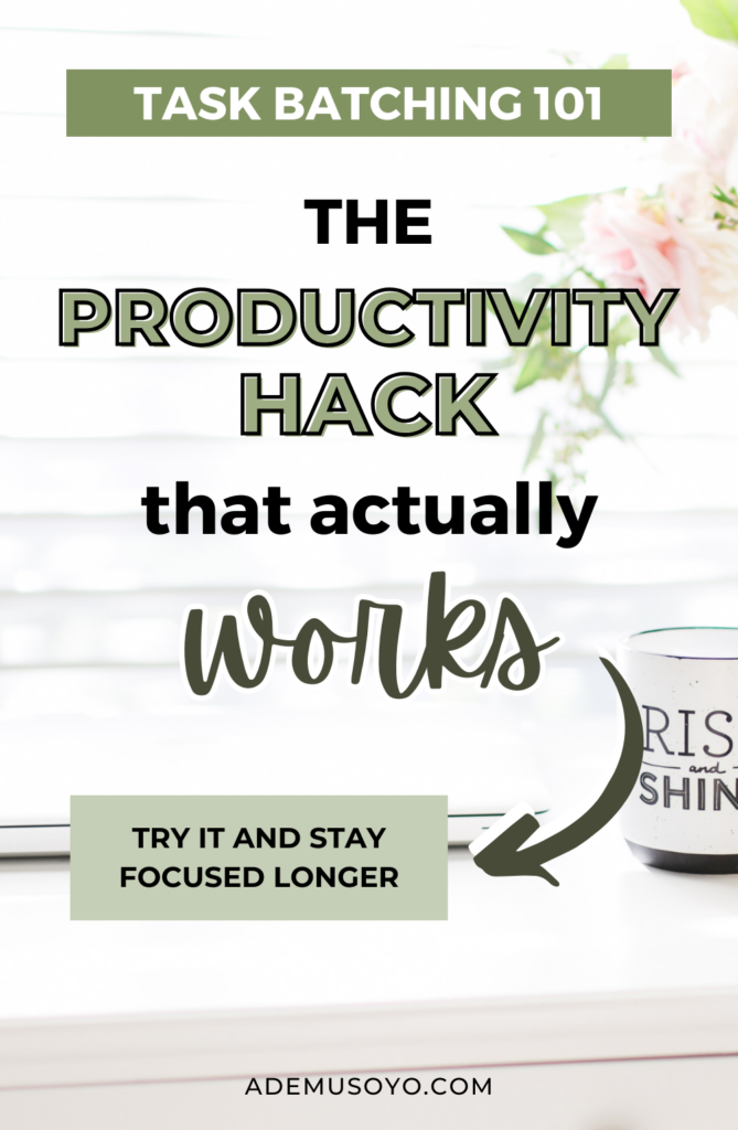 Task batching system for better focus and time management