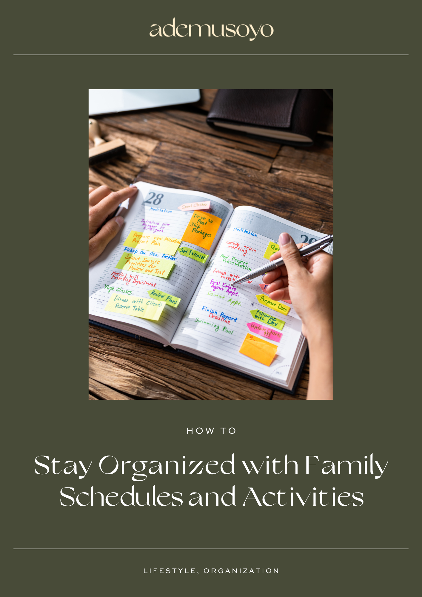How to Stay Organized with Family Schedules and Activities