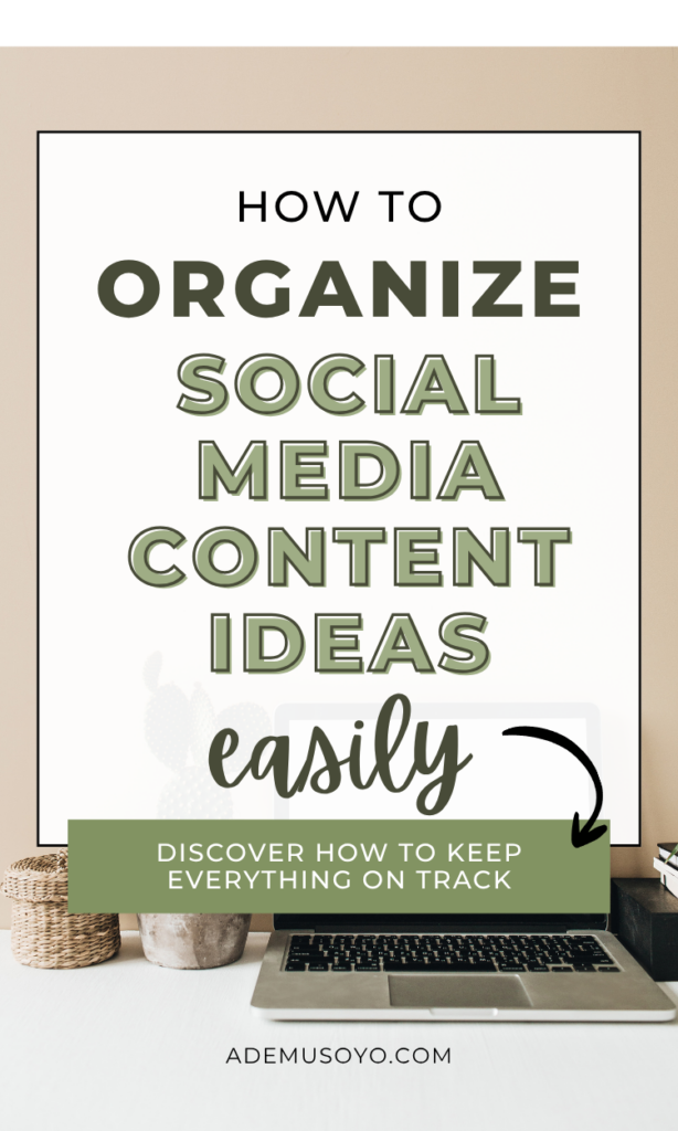 Notion content hub displayed on laptop, demonstrating a centralized system for managing social media ideas.